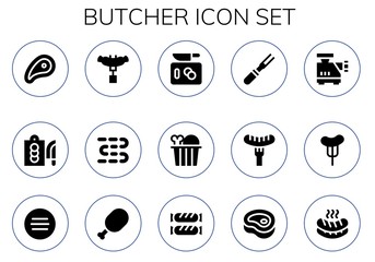 butcher icon set