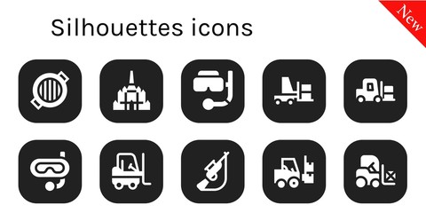 Modern Simple Set of silhouettes Vector filled Icons