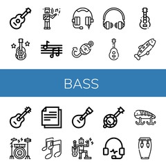 Set of bass icons