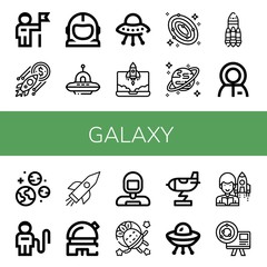 galaxy simple icons set
