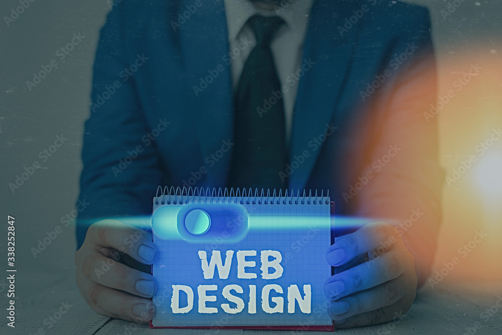 Poster conceptual hand writing showing web design. concept meaning website development designing and proces