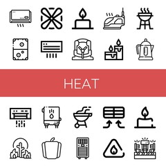 Set of heat icons