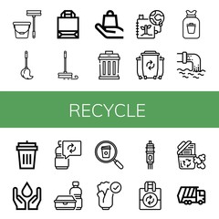 recycle icon set
