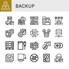 Set of backup icons