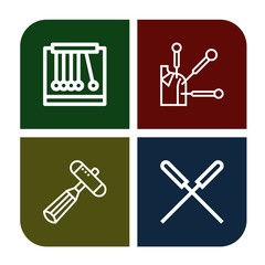 physical simple icons set