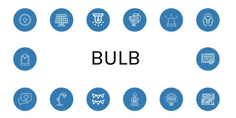 Set of bulb icons