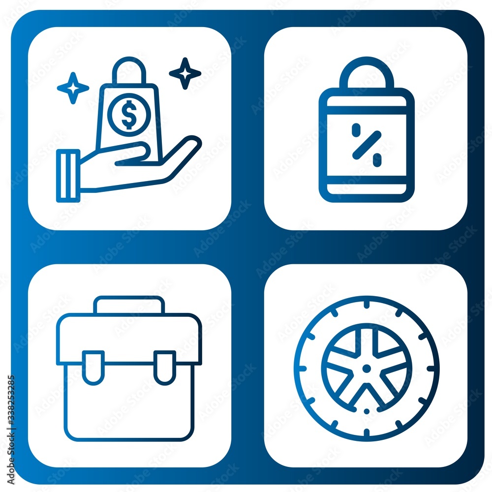 Poster eps simple icons set