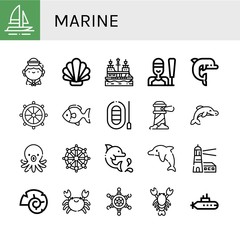 Set of marine icons