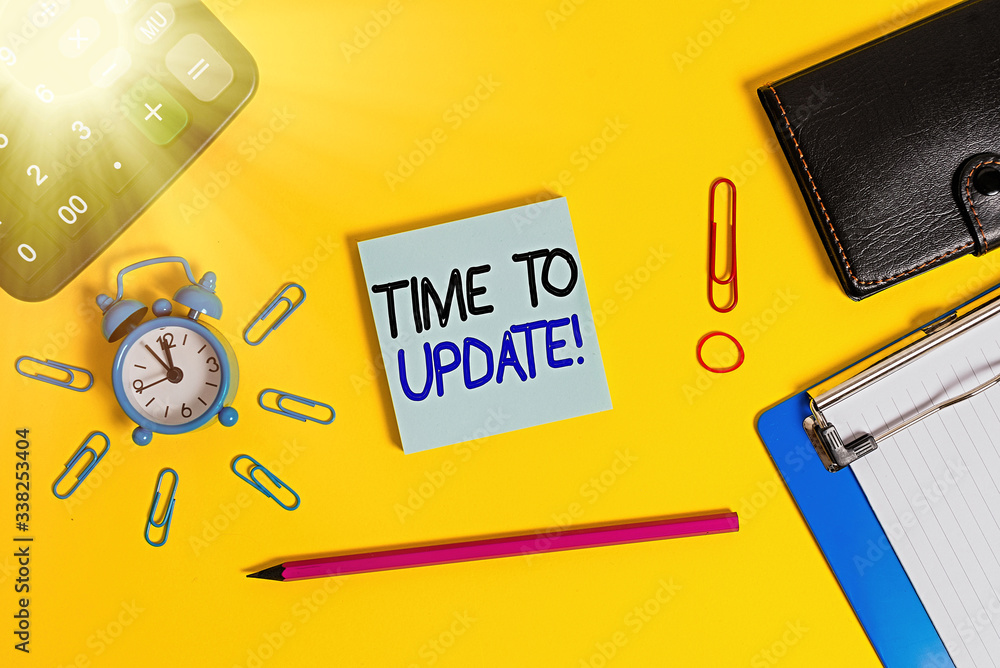 Poster text sign showing time to update. business photo text this is right moment to make something more mo