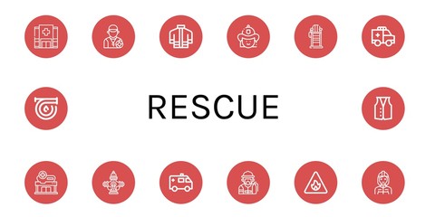 rescue icon set