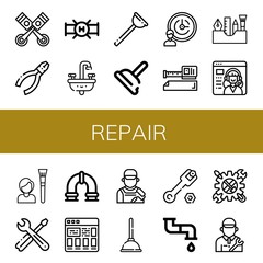 repair icon set