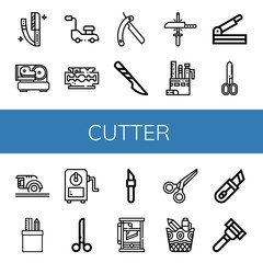 Fototapeta premium cutter icon set