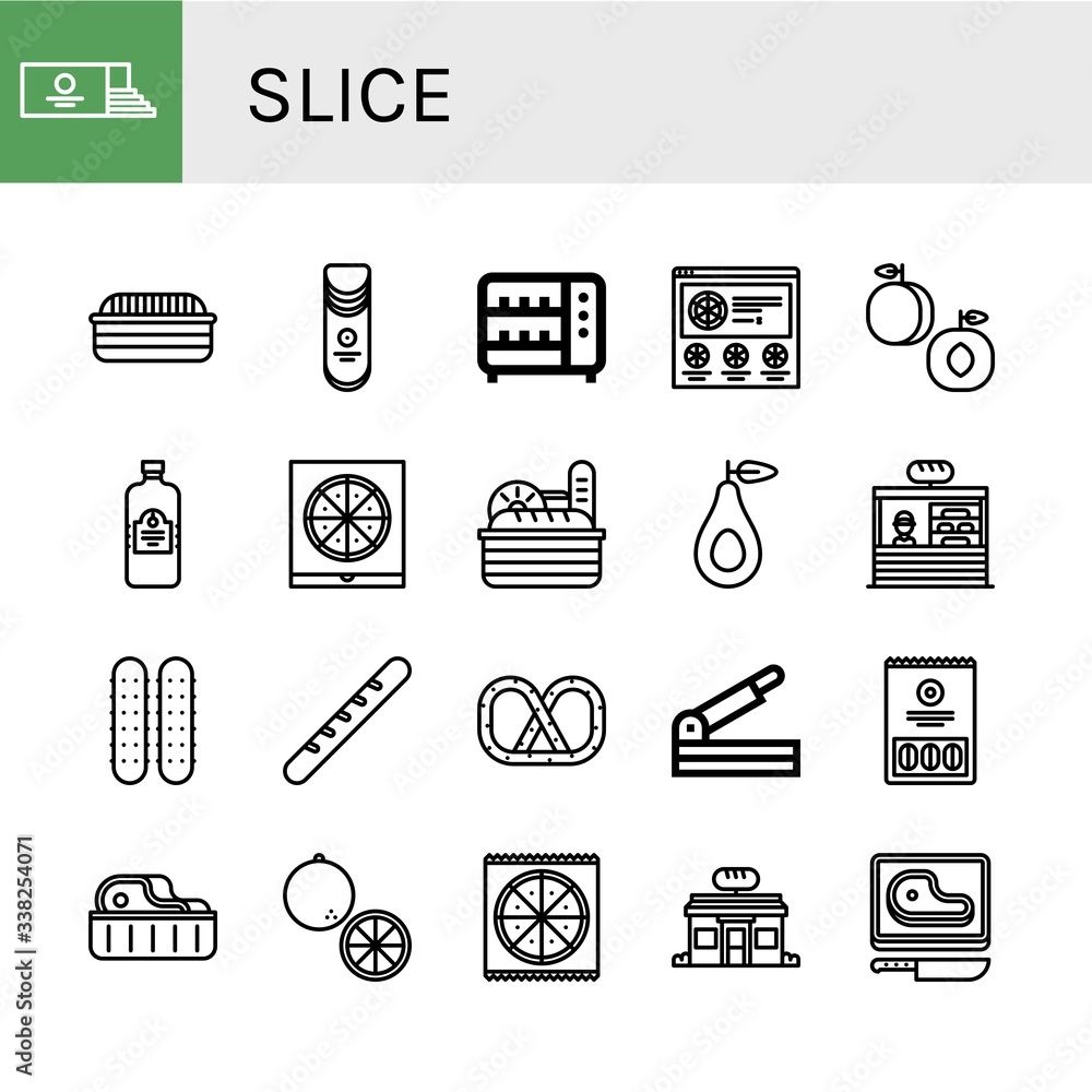 Canvas Prints slice simple icons set