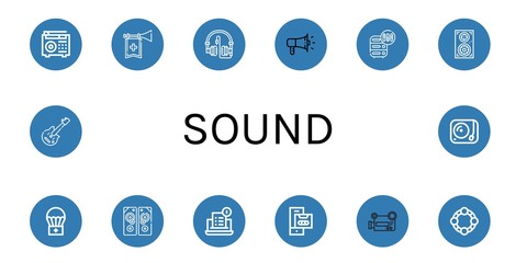 Set of sound icons