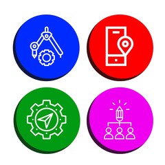 navigation simple icons set