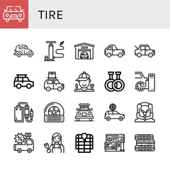 tire icon set