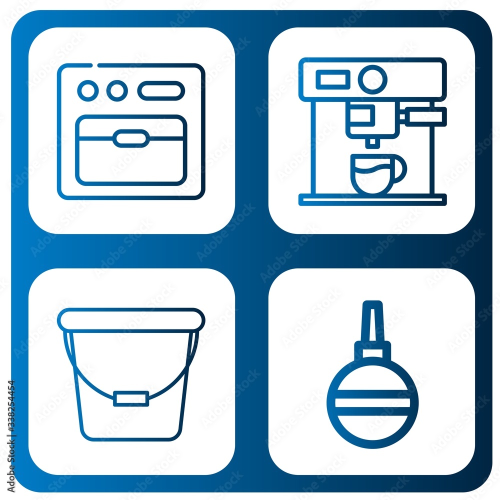 Poster appliance icon set