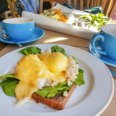 breakfast with coffee and toast