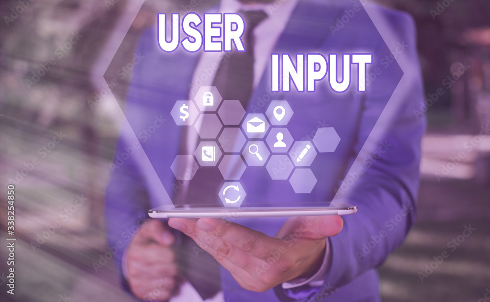 Poster text sign showing user input. business photo text any information or data that is sent to a computer
