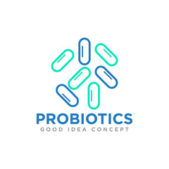 Obraz premium Bacteria Logo design Vector Template