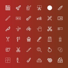 Editable 36 cut icons for web and mobile