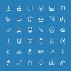 Editable 36 sanitary icons for web and mobile