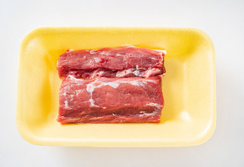 mutton meat on the white background