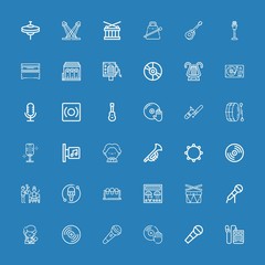 Editable 36 musical icons for web and mobile