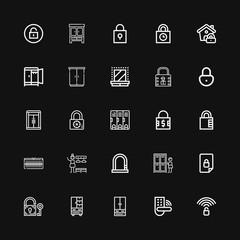 Editable 25 locker icons for web and mobile