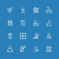 Editable 16 career icons for web and mobile