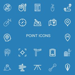 Editable 22 point icons for web and mobile