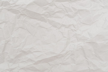 White crumpled paper texture. Abstract paper pattern for background. Close-up.