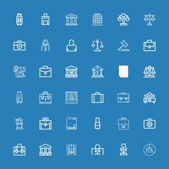 Editable 36 briefcase icons for web and mobile