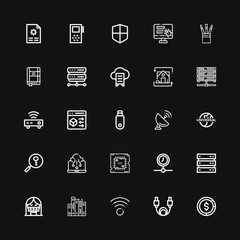 Editable 25 data icons for web and mobile
