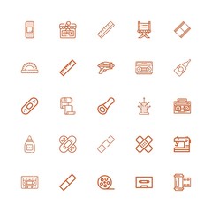 Editable 25 tape icons for web and mobile