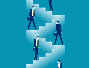 Starting for step by step. Business steps planning concept