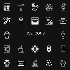 Editable 22 ice icons for web and mobile