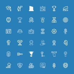 Editable 36 achievement icons for web and mobile