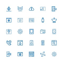 Editable 25 connection icons for web and mobile