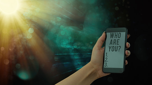 Handwriting text Who Are You Question. Conceptual photo asking about someone identity or demonstratingal information