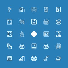 Editable 25 printer icons for web and mobile
