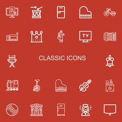 Editable 22 classic icons for web and mobile