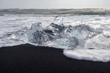 Ice floes and smaller chunks broken off larger icebergs tha thave floated out to the open ocean...