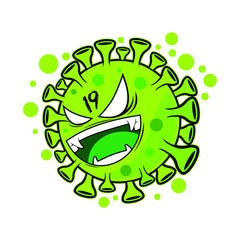 Corona Virus Cartoon Character Design