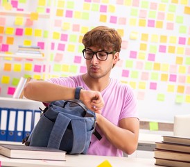 Student preparing for exams with many conflicting priorities