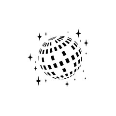 Disco ball vector icon illustration design template