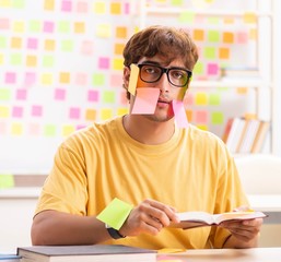 Student preparing for exams with many conflicting priorities