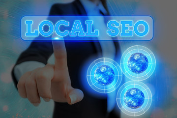 Handwriting text writing Local Seo. Conceptual photo optimize your website to rank better for a...