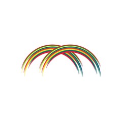 Fototapeta na wymiar Rainbow logo design vector template 