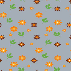 Obraz premium Seamless pattern with flowers. Vector illustration.